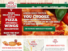 Tablet Screenshot of mamadelucaspizza.com